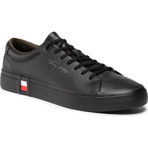 Sneakersy TOMMY HILFIGER - Corporate Modern Vulc Leather FM0FM03727 Black BDS