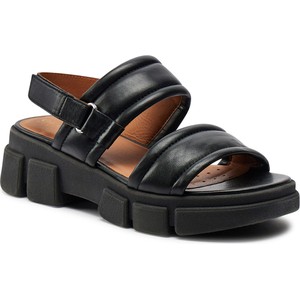 Czarne sandały Geox w stylu casual na platformie