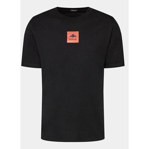 Czarny t-shirt Replay z krótkim rękawem