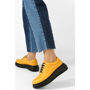 Żółte półbuty Zapatos w stylu casual