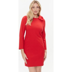 Czerwona sukienka Marella mini z długim rękawem