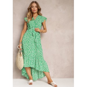 Zielona sukienka Renee midi w stylu casual