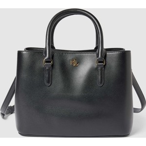 Czarna torebka Ralph Lauren matowa w stylu glamour średnia