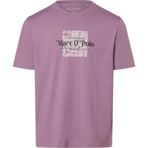 Fioletowy t-shirt Marc O'Polo z nadrukiem w młodzieżowym stylu