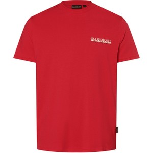 T-shirt Napapijri w sportowym stylu z bawełny z krótkim rękawem
