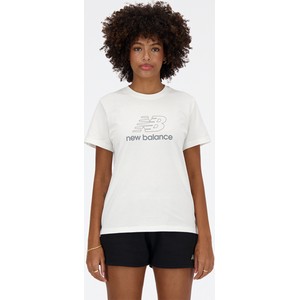 T-shirt New Balance z okrągłym dekoltem z krótkim rękawem z bawełny