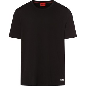 Czarny t-shirt Hugo Boss w stylu casual z krótkim rękawem