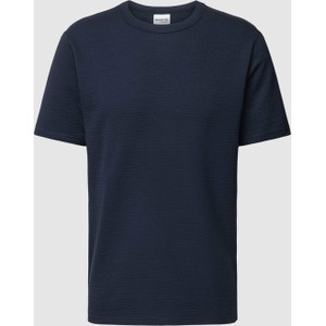 Granatowy t-shirt Selected Homme z bawełny w stylu casual