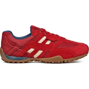 Czerwone buty sportowe Geox w sportowym stylu