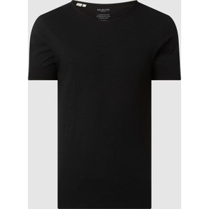 Czarny t-shirt Selected Homme z bawełny w stylu casual
