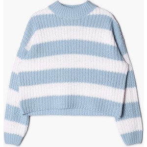 Niebieski sweter Cropp w stylu casual