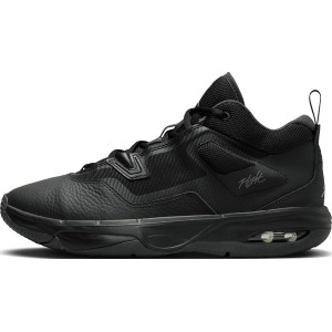 Czarne buty sportowe Jordan w sportowym stylu sznurowane