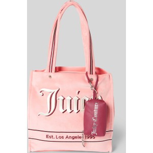 Różowa torebka Juicy Couture w wakacyjnym stylu na ramię matowa