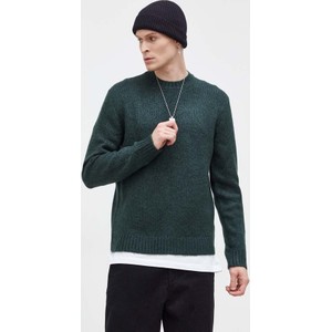 Zielony sweter Abercrombie & Fitch w stylu casual z okrągłym dekoltem