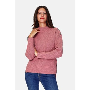 Różowy sweter C& Jo w stylu casual