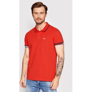 Czerwona koszulka polo Tommy Jeans w stylu casual