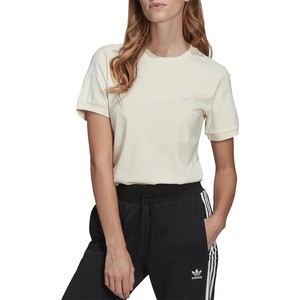 Bluzka Adidas w sportowym stylu z bawełny z krótkim rękawem