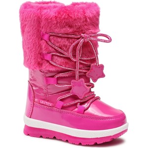 Różowe buty dziecięce zimowe GARVALIN sznurowane