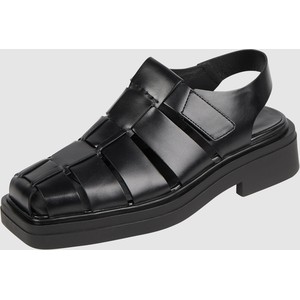 Czarne sandały Vagabond w stylu casual z klamrami na platformie