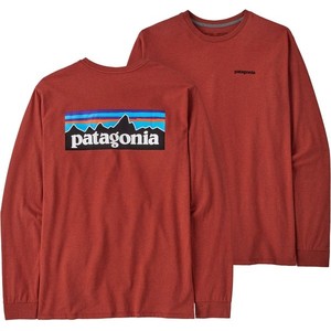 Czerwona koszulka z długim rękawem Patagonia w młodzieżowym stylu
