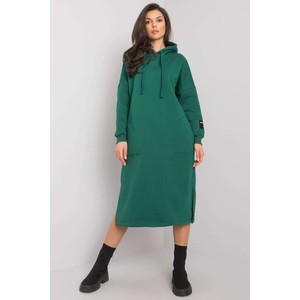 Zielona sukienka 5.10.15 z długim rękawem midi w stylu casual