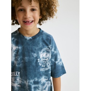 Granatowa koszulka dziecięca Reserved z krótkim rękawem