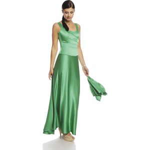 Zielona sukienka Fokus z dekoltem w kształcie litery v bez rękawów