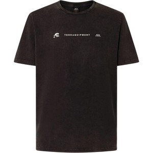 Czarny t-shirt Oakley z bawełny z krótkim rękawem w stylu vintage