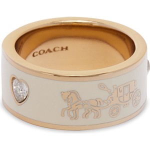 Pierścionek Coach Enamel Horse &amp; Carriage Band Ring 37479034GLD100 Złoty