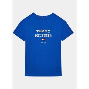 Niebieska koszulka dziecięca Tommy Hilfiger dla chłopców