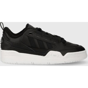 Czarne buty sportowe Adidas Originals sznurowane na platformie