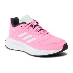 Różowe buty sportowe Adidas sznurowane w sportowym stylu z płaską podeszwą