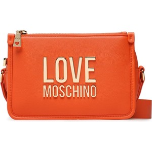 Pomarańczowa torebka Love Moschino w stylu casual matowa na ramię