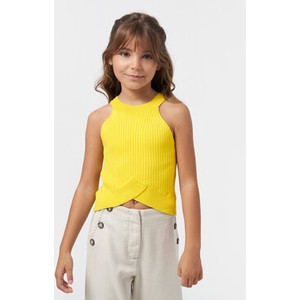 Żółta bluzka dziecięca Mayoral bez rękawów dla dziewczynek