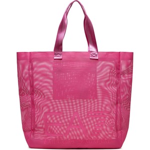 Różowa torebka Emporio Armani w wakacyjnym stylu matowa na ramię
