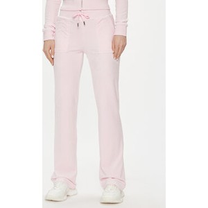 Różowe spodnie sportowe Juicy Couture w stylu casual z dresówki
