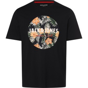 Czarny t-shirt Jack & Jones z bawełny z nadrukiem