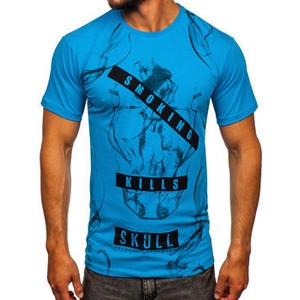 Niebieski t-shirt Denley
