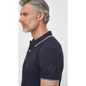 Granatowa koszulka polo Geox w stylu casual z krótkim rękawem