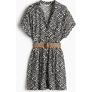 Sukienka H & M z tkaniny w stylu casual z krótkim rękawem