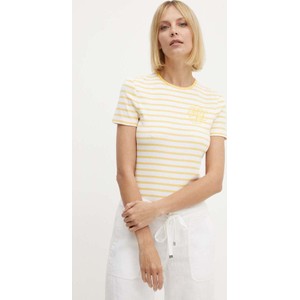 Żółty t-shirt Ralph Lauren w stylu casual z krótkim rękawem