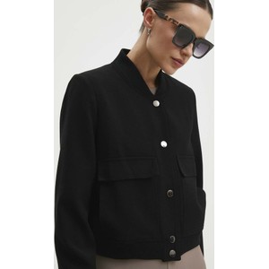Czarna kurtka Answear Lab krótka w stylu casual przejściowa