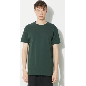 Zielony t-shirt Samsoe Samsoe w stylu casual z bawełny z krótkim rękawem