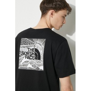 Czarny t-shirt The North Face z bawełny z nadrukiem