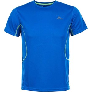Niebieski t-shirt Peak Mountain w sportowym stylu z krótkim rękawem
