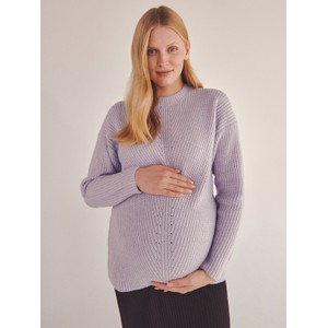 Reserved - Gładki sweter - lawendowy