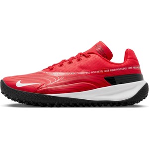 Czerwone buty sportowe Nike z tkaniny z płaską podeszwą sznurowane