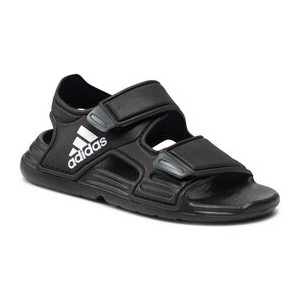 Czarne buty dziecięce letnie Adidas na rzepy