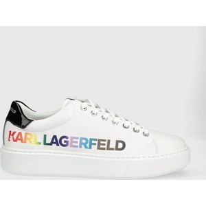 Karl Lagerfeld sneakersy skórzane MAXI KUP kolor biały