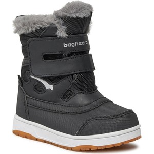 Czarne buty dziecięce zimowe Bagheera na rzepy